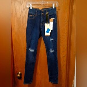 NWT STAG JEANS distressed skinny fit jeans